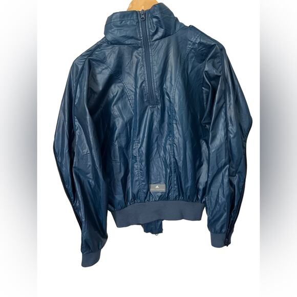 Women’s Adidas x Stella McCartney Blue Windbreaker Jacket Size Small - Picture 7 of 7